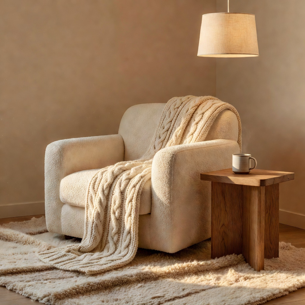 Cozy natural AI interior design style preview